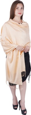 MUFFLY Viscose Solid Women Shawl(Beige)