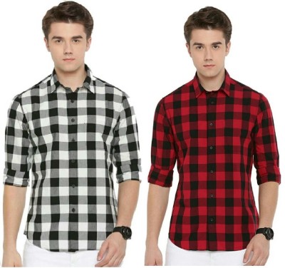 Rehan Trends Men Checkered Casual Multicolor Shirt