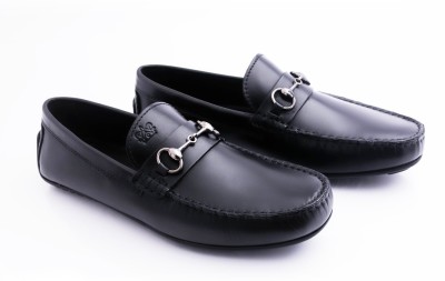 MOK AND TON Loafers For Men(Black , 9)