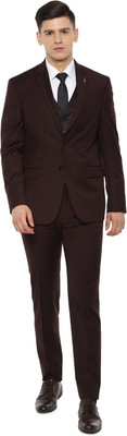 VAN HEUSEN Single Breasted Checkered Men Suit