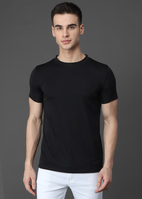 CUTEXT FASHION Solid Men Round Neck Black T-Shirt