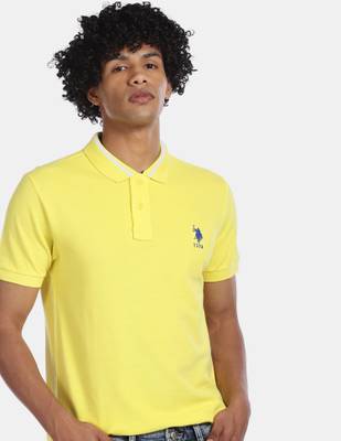 Us polo discount t shirts yellow