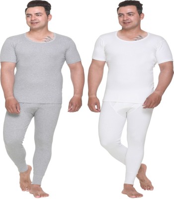 Warm-zone Half Sleeve Thermal Men Top - Pyjama Set Thermal