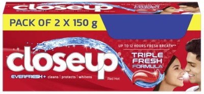 Closeup Everfresh+ Anti-Germ Gel Toothpaste Red Hot Toothpaste(300 g, Pack of 2)