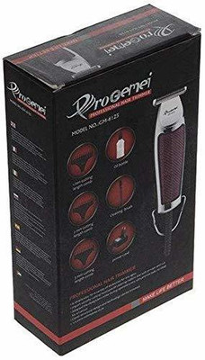pro gemei GM-6125 Trimmer 0 min  Runtime 4 Length Settings(Maroon)