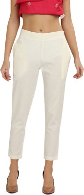 Morrio Regular Fit Women Cream Trousers