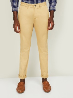CODE by Lifestyle Slim Fit Men Beige Trousers