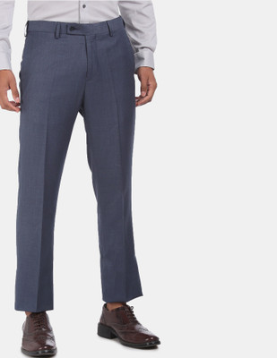 ARROW Regular Fit Men Blue Trousers