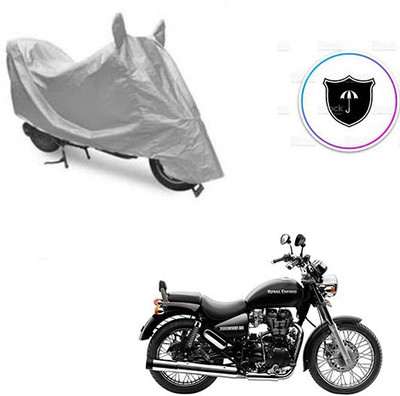 Atulit enterprises Two Wheeler Cover for Royal Enfield(Thunderbird 500, Silver)
