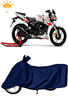 KEDIT Waterproof Two Wheeler Cover for TVS(Apache RTR 200 4V, Blue)