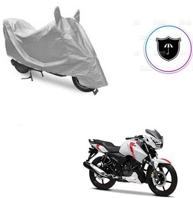Atulit enterprises Two Wheeler Cover for TVS(Apache RTR 160, Silver)