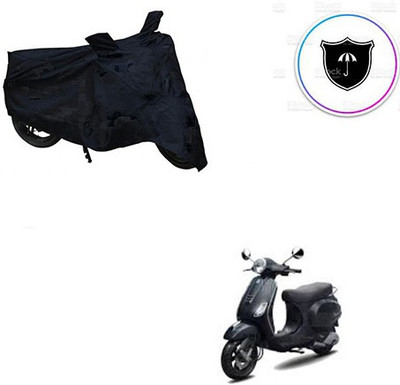 Feel heaven Two Wheeler Cover for Piaggio(Vespa LX, Black)