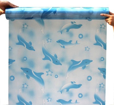 JAAMSO ROYALS Animals Blue, White Wallpaper(1000 cm x 45 cm)