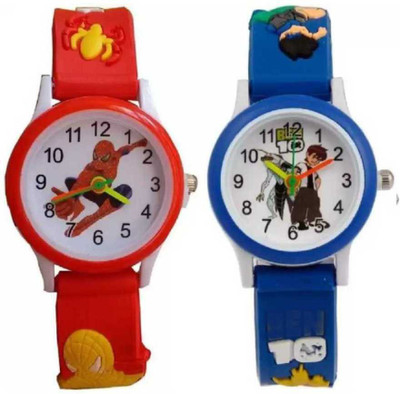 MATTRENDS Heroes On Straps Heroes on Straps Ben10 Spiderman Combo Beautiful Stylish Analog Watch  - For Boys
