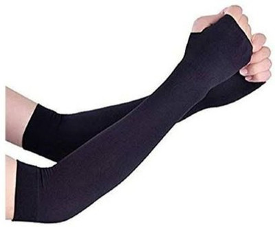 mn collection Nylon Arm Sleeve For Men & Women(Free, Black)
