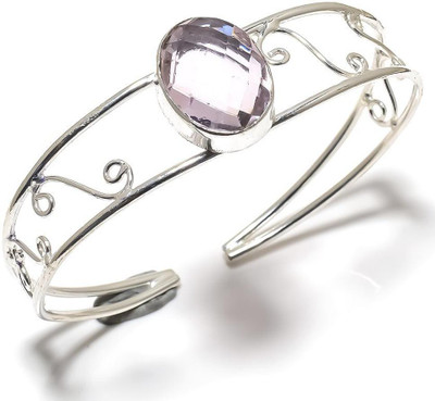 Krishnaimpex Brass Quartz Silver Coated Kada