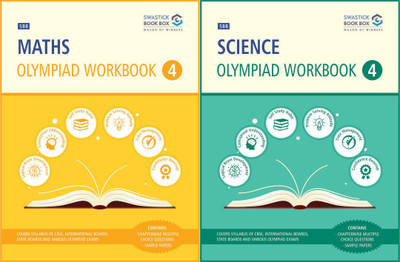 SBB Maths and Science Olympiad Workbook Combo - Class 4(Perfect Binding, Swastick Book Box, Preeti Garg)