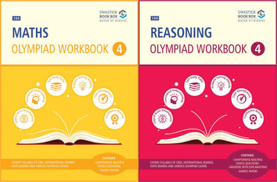 SBB Reasoning and Maths Olympiad Workbook Combo - Class 4(Perfect Binding, Swastick Book Box, Preeti Garg)