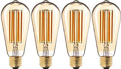 Improvhome 4 W Basic Candle E27 Flouroscent Bulb(Yellow, Pack of 4)