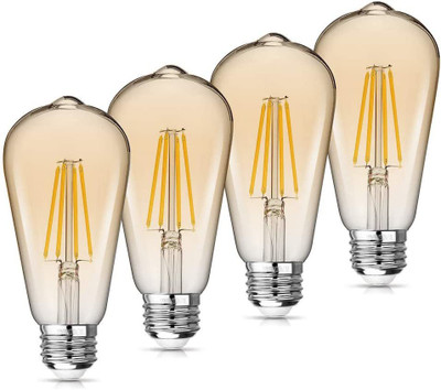 Improvhome 3 W Basic Candle E27 Flouroscent Bulb(Yellow, Pack of 4)