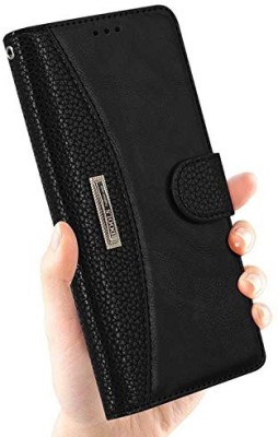 TELETEL Wallet Case Cover for Realme Narzo 50A(Black, Cases with Holder, Pack of: 1)