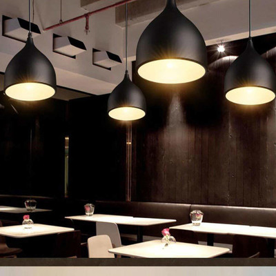 KrefihR Pack of 4 Metal Black Doom Ceiling Lamp Light Round Pendants Ceiling Lamp(Black)