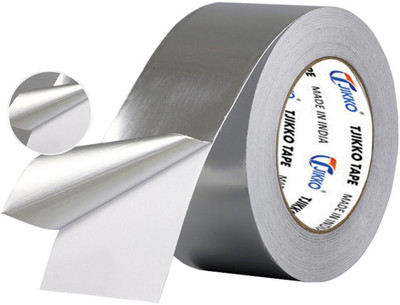 TJIKKO Self Adhesive Premium Aluminium Foil Tape (Manual)(Set of 1, Silver)