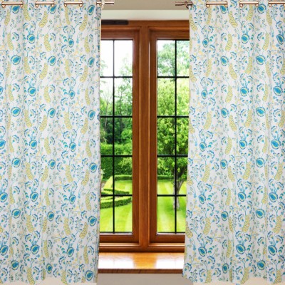 Home-The best is for you 270 cm (9 ft) Cotton Semi Transparent Long Door Curtain Single Curtain(Printed, Multicolor)