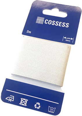 Cossess Knitted White Elastic(2 m)