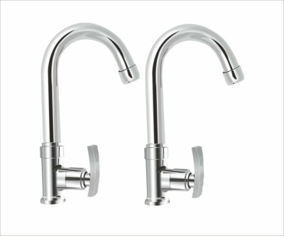 Easyhome Furnish EBF-LE1006-2 Brass swan neck cock only Premium Kitchen Faucet with Pillar Cock Swan Cock for Wash Basins with Big Neck (Chrome Finish, Anti rust) Spout Faucet(Deck Mount Installation Type)