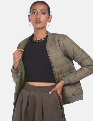 FLYING MACHINE Full Sleeve Solid Women Jacket