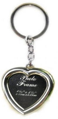 RVM Toys Silver Heart Photo Frame Keychain Key Ring Personalised Gift Key Chain for Him or Her Key Chain