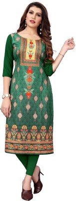 Sanskruti Fashion Women Printed A-line Kurta(Green)