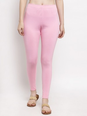 Trend Level Ankle Length Western Wear Legging(Pink, Solid)