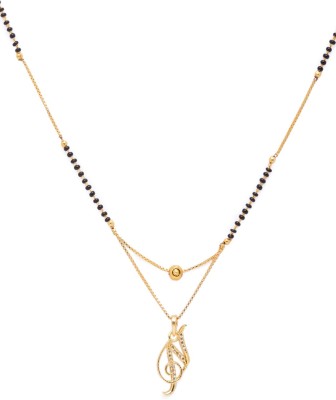 Digital Dress Room Digital Dress Room Alphabet N Letter Mangalsutra Short Mangalsutra Designs Gold Plated मंगळसूत्र Latest Initial Name d Necklace American Diamond Personalized Pendant Black Gold Beads For Husband Wife Couples (18 Inches) Alloy Mangalsutra