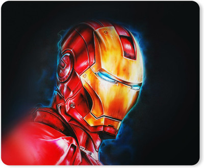 Chiraiyaa Iron-Man-Painted-Superhero-Mousepad-Rectangle-24 Non Slip Base Mousepad(Gold)