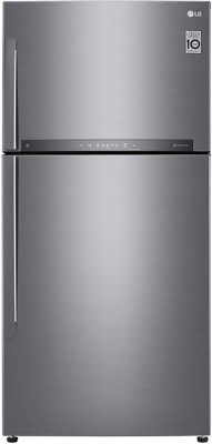 LG 630 L Frost Free Double Door 3 Star Refrigerator(Platinum Silver 3, GR-H812HLHQ)