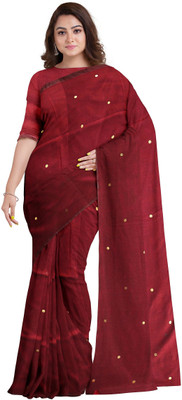 Sandhyatara Solid/Plain Daily Wear Pure Cotton Saree(Multicolor)