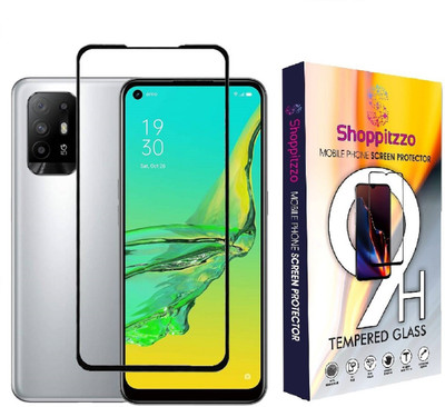 Shoppitzzo Edge To Edge Tempered Glass for DuraGlass Gorilla Glass for Oppo F19 (2021), 11D, 9H Hardness, Edge to Edge, Original Glass(Pack of 1)