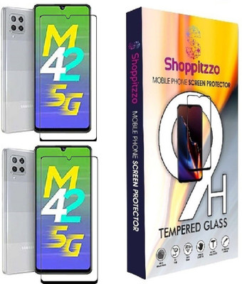 Shoppitzzo Edge To Edge Tempered Glass for NeoShield Gorilla Glass for SAMSUNG Galaxy M42 -5G (2021), 11D, 9H Hardness, Edge to Edge, Anti Scratch(Pack of 2)