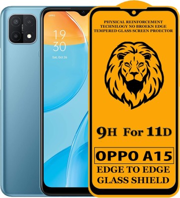 Dream Edge To Edge Tempered Glass for Oppo A15 (Anti-Fingerprint,Zero Bubble,9H Hardness)(Pack of 1)