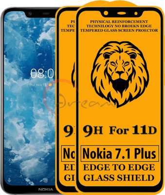 11D Edge To Edge Tempered Glass for Nokia 7.1 Plus (Anti-Fingerprint,Zero Bubble,9H Hardness)(Pack of 2)