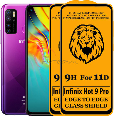 Dream Edge To Edge Tempered Glass for Infinix Hot 9 Pro(Pack of 2)