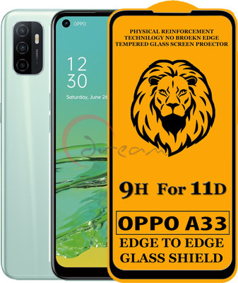 Dream Edge To Edge Tempered Glass for Oppo A33 (Anti-Fingerprint,Zero Bubble,9H Hardness)(Pack of 1)