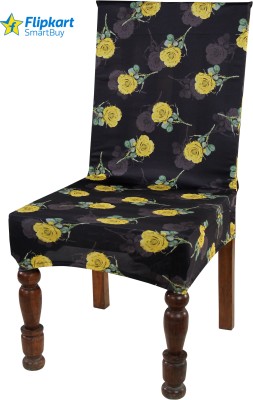 Flipkart SmartBuy Polyester Floral Chair Cover(Black, Yellow Pack of 1)