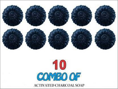 Royal Trends ACTIVATED CHARCOAL Natural Hand Made Soap 1000GM(10 x 100 g)