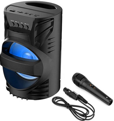 Musify HOT SALE WS-04 Wireless Speaker Led Disco Light subwoofer Sound System with DJ Light Carry Handle-Travel Speaker Support, FM Radio, USB, Micro SD Card Reader, AUX with [Free Mic] 10 W Bluetooth Speaker(Black, Stereo Channel)