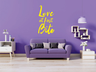 DICTON HUB 60 cm Love At First Bite Wall Sticker Removable Sticker(Pack of 1)