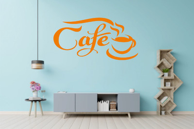 DICTON HUB 60 cm Cafe Design Wall Sticker Removable Sticker(Pack of 1)
