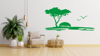 DICTON HUB 60 cm Sunset Home Wall Sticker Removable Sticker(Pack of 1)